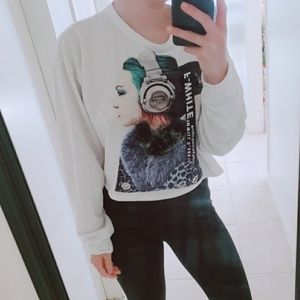 OFF WHITE tag White Crop Top SIZE Medium NWOT